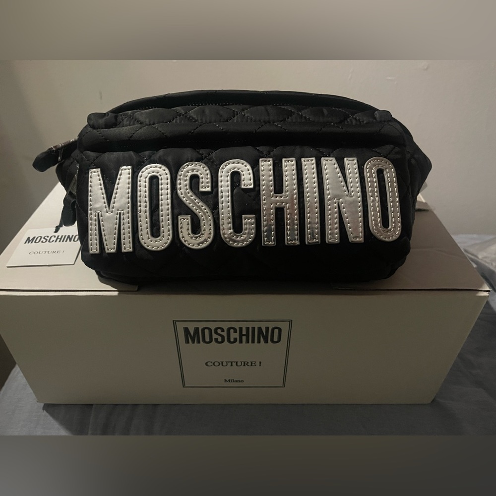 Moschino belt bag. Never been used. Still in box with tags.